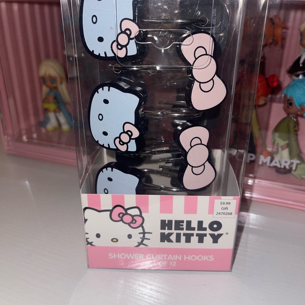 Hello Kitty Pink shower Curtain Hooks